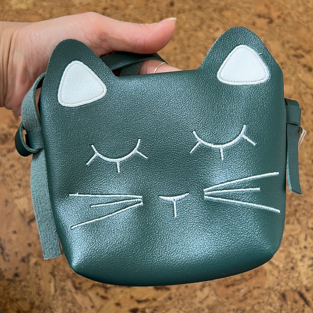 NWT Cool Cat green purse